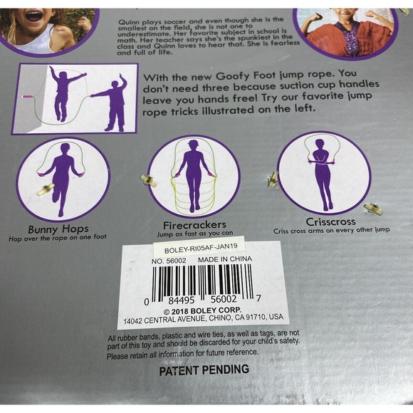 Goofy Foot Light-Up LED 7 ft Jump Rope Kids Fitness Suction Cup Handles Assorted - Picture 8 of 11